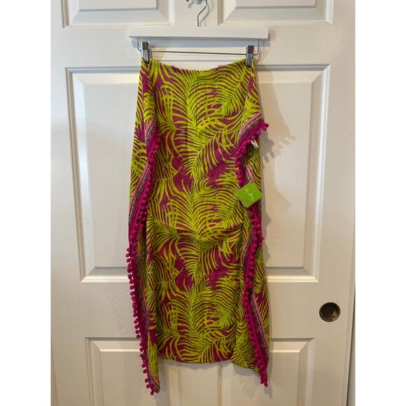 Vera Bradley Embellished Infinity Scarf Palm Fronds NWT - Picture 3 of 5